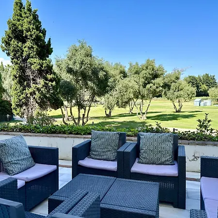 Blue House In Guadalmina Baja, With A Large Terrace Overlooking The Golf Apartamento